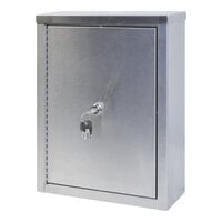 Omnimed 11" x 4" x 15" Stainless Steel Wall-Mount 2-Shelf Narcotics Cabinet with 2 Key Locks 181601