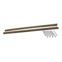 United Visual Products 4" x 4" x 10' Weathered Wood Recycled Plastic Mounting Posts with Hardware