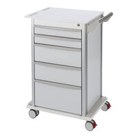Omnimed 34 1/4" x 19" x 24 1/4" 5-Drawer Medical Storage Cart with 3" Casters 351001