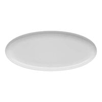 Schonwald Delight 17 13/16" x 7 13/16" White Porcelain Oval Coupe Platter - 4/Case