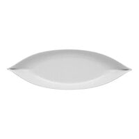Schonwald Delight 15" x 11" White Porcelain Almond-Shaped Platter - 12/Case