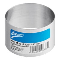 Ateco 3 1/8" x 1 3/4" Round Stainless Steel Cake / Food Ring Mold 48803