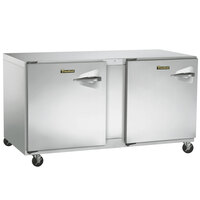 Traulsen UHT48-LL-SB 48" Undercounter Refrigerator with Left Hinged Doors and Stainless Steel Back