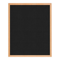 United Visual Products 16" x 20" Black Countertop Menu Letterboard with Light Oak Wood Frame