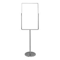 United Visual Products 24" x 36" Chrome Single-Sided Pedestal Sign Holder