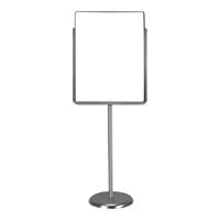 United Visual Products 22" x 28" Chrome Single-Sided Pedestal Sign Holder