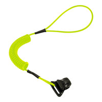 Ergodyne Squids 3158 2 lb. Lime Coiled Hard Hat Lanyard with Clamp 19159