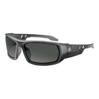 Ergodyne Skullerz ODIN Anti-Scratch Anti-Fog Safety Glasses with Matte Black Frame and Smoke Lenses 50435