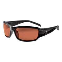 Ergodyne Skullerz THOR Safety Glasses with Black Frame and Polarized Copper Lenses 51021