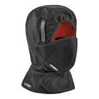 Ergodyne N-Ferno 6871 Black 2-Layer Shoulder-Length Winter Hard Hat Liner with Fleece Lining and Mouthpiece 16871