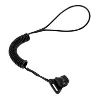 Ergodyne Squids 3158 2 lb. Black Coiled Hard Hat Lanyard with Clamp 19158