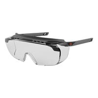 Ergodyne Skullerz OSMIN Anti-Scratch Anti-Fog Over-the-Glass Safety Glasses with Matte Black Frame and Clear Lenses 55102