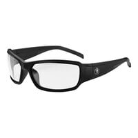 Ergodyne Skullerz THOR Anti-Scratch Anti-Fog Safety Glasses with Matte Black Frame and Clear Lenses 51005