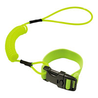 Ergodyne Squids 3157 2 lb. Lime Coiled Hard Hat Lanyard with Buckle 19157