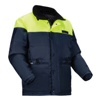 Ergodyne N-Ferno 6476 Navy / Hi-Vis Yellow Insulated Freezer Jacket with Reflective Accents