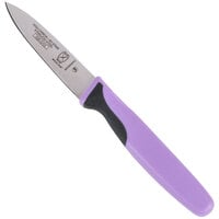 Mercer Culinary M23930PU Millennia Colors® 3" Paring Knife with Purple Allergen-Free Handle