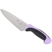 Mercer Culinary M22608PU Millennia Colors® 8" Chef Knife with Purple Allergen-Free Handle