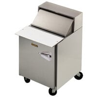 Traulsen UPT3212-L-SB 32" 1 Left Hinged Door Stainless Steel Back Refrigerated Sandwich Prep Table