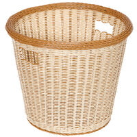GET WB-1523-TT Designer Polyweave 17" x 14 1/2" Two-Tone Round Plastic Basket - 6/Pack