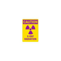 Lavex Non-Reflective Adhesive Vinyl "Caution / X-Ray Radiation" Safety Label