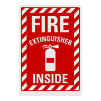 Lavex Non-Reflective Aluminum "Fire Extinguisher Inside" Safety Sign