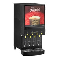 Curtis Cafe Series Primo PC4 Four Station Cappuccino Machine with Four 4 lb. Hoppers and Sign - 120V