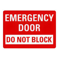 Lavex Non-Reflective Aluminum "Emergency Door / Do Not Block" Safety Sign
