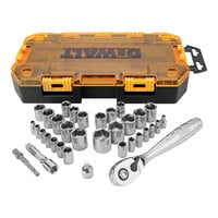 DeWalt 1/4"-3/8" 34-Piece Drive Socket Set with Locking Case and Removable Tray DWMT73804