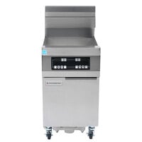 Frymaster 11814GF Oil-Conserving 63 lb. Natural Gas Floor Fryer with SMART4U 3000 Controls and Filtration System - 119,000 BTU