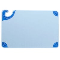 San Jamar CBG152012BL Saf-T-Grip® 20" x 15" x 1/2" Blue Cutting Board with Hook