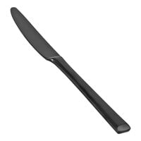 Front of the House Parker 9 1/4" 18/10 Stainless Steel Extra Heavy Weight Matte Black Dinner Knife - 12/Case
