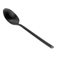 Front of the House Jasper 6" 18/10 Stainless Steel Extra Heavy Weight Matte Black Demitasse Spoon - 12/Case