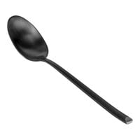 Front of the House Jasper 7" 18/10 Stainless Steel Extra Heavy Weight Matte Black Teaspoon - 12/Case