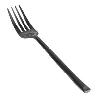 Front of the House Jasper 7" 18/10 Stainless Steel Extra Heavy Weight Matte Black Salad / Dessert Fork - 12/Case
