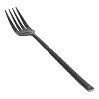 Front of the House Jasper 8 1/4" 18/10 Stainless Steel Extra Heavy Weight Matte Black Dinner Fork - 12/Case