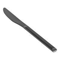 Front of the House Jasper 9" 18/10 Stainless Steel Extra Heavy Weight Matte Black Dinner Knife - 12/Case