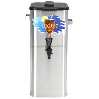 Curtis TCO421A000 4 Gallon 21" Stainless Steel Oval Iced Tea Dispenser with Plastic Lid