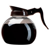 Curtis Crystalline Glass Coffee Decanter with Brown Handle 70280100203 - 3/Case