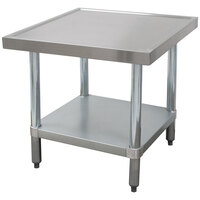 Advance Tabco MT-GL-303 30" x 36" Stainless Steel Mixer Table with Galvanized Undershelf