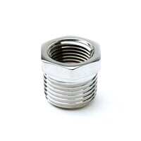 T&S 001359-20 Unplated Brass Hex Bushing with 1/2" NPT Male and 3/8" NPT Female Connections