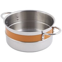 Bon Chef 62299NC Classic Country French Collection 1.7 Qt. Orange Steam Table Pot with Riveted Handles