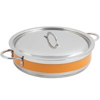 Bon Chef 60032CLD Cucina 9 Qt. Orange Brazier Pot with Cover