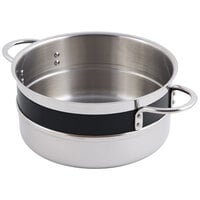 Bon Chef 62302NC Classic Country French Collection 4.3 Qt. Black Single Wall 1/2 Color Pot with Riveted Handles