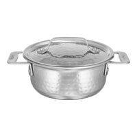 Bon Chef 60025HF Cucina 40 oz. Hammered Finish Stainless Steel Pan with Lid