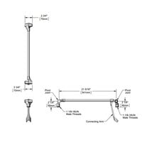 T&S 009490-40 Upper Arm Assembly for B-0114 Pre-Rinse Faucet