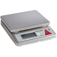 Taylor TE10CSW 10 lb. Waterproof Digital Portion Control Scale for Dry and Liquid Measuring