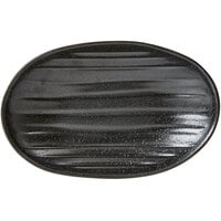 Elite Global Solutions JW7309 Zen 9 1/8" x 5 3/4" Black Deep Oval Plate - 6/Case