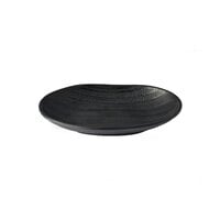 Elite Global Solutions JW7307 Zen 7 1/4" x 4 1/2" Black Deep Oval Plate - 6/Case