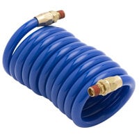 T&S 013539-45 9' Blue Coiled Hose for Pet Grooming Faucet