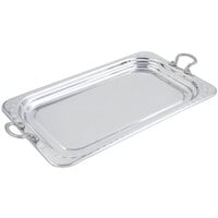 Bon Chef 5607HRSS 22" x 14" x 1" Stainless Steel 4.5 Qt. Full Size Rectangular Arches Design Food Pan with Round Stainless Steel Handles